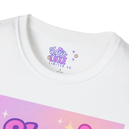 She's Booked, Blessed & Unbothered Glam Tee - Unisex Softstyle Tee for Positive Vibes