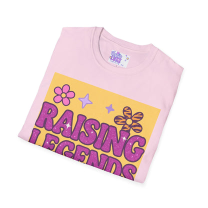 Raising Legends Unisex Softstyle T-Shirt - Vibrant Floral Design for Celebrations