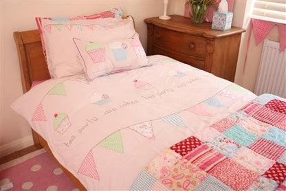 Tea Party Cupcake Duvet Cover Set -Twin