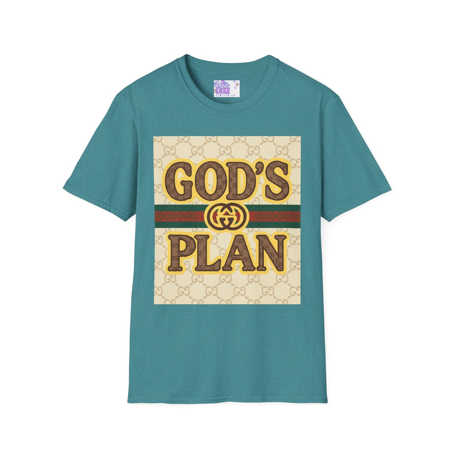 God's Plan Unisex Softstyle Glam Tee - Casual Inspirational Apparel