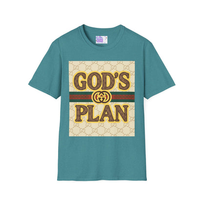 God's Plan Unisex Softstyle Glam Tee - Casual Inspirational Apparel