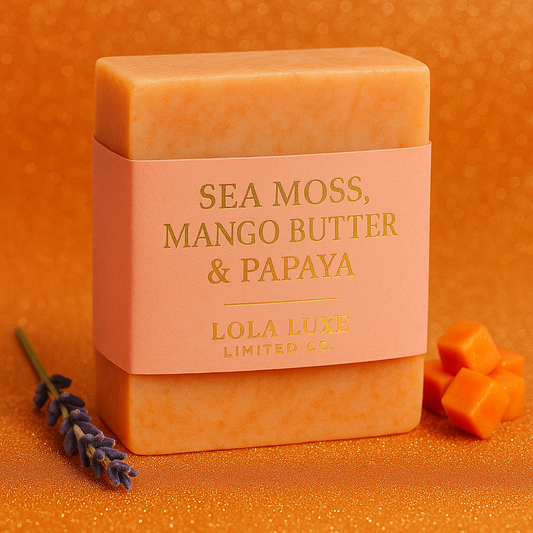 Sea Moss, Mango Butter & Papaya Soap – Brightening Moisturizing Bar for Smooth, Radiant Skin | Lola Luxe Limited Co.