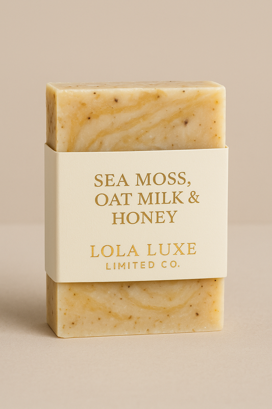 Sea Moss, Oat Milk & Honey Soap – Soothing Handmade Bar for Sensitive, Dry, and Eczema-Prone Skin | Lola Luxe Limited Co.