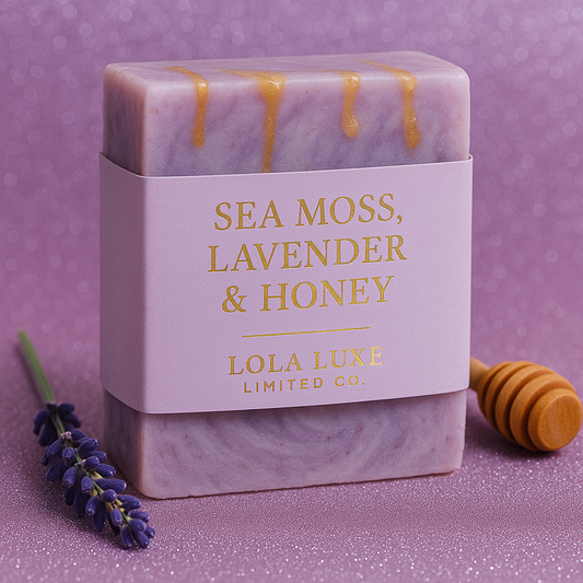 Sea Moss, Lavender & Honey Soap – Calming Handmade Bar for Sensitive & Dry Skin | Lola Luxe Limited Co.