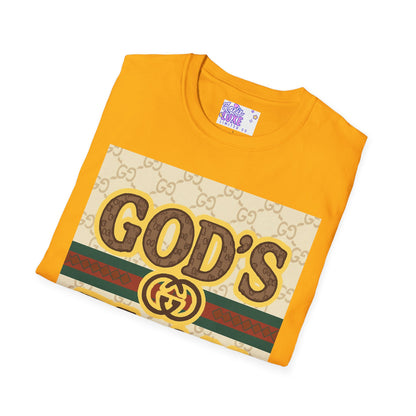God's Plan Unisex Softstyle Glam Tee - Casual Inspirational Apparel