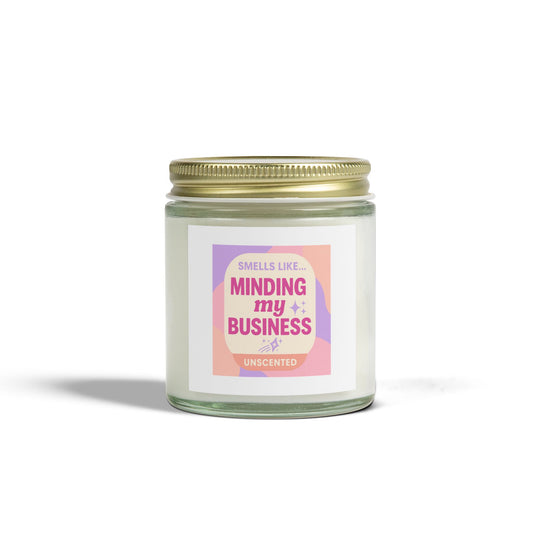 Unscented Candles, Coconut Apricot Wax (4oz, 9oz)