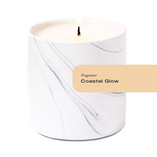 Coastal Glow White Marble Candle 6oz