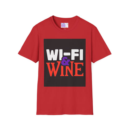 "Wi-Fi & Wine" Softstyle T-Shirt - Perfect Gift for Wine Lovers