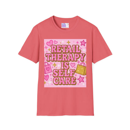 Retail Therapy Unisex Softstyle T-Shirt - Self Care Glam Tee