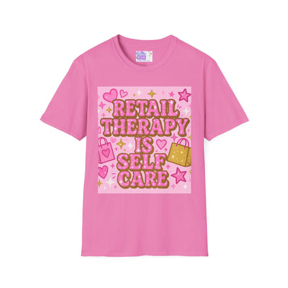 Retail Therapy Unisex Softstyle T-Shirt - Self Care Glam Tee