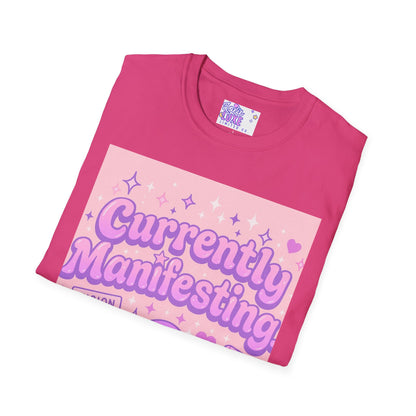 Currently Manifesting Unisex Softstyle Glam Tee - Positive Vibes for Dreamers & Creatives