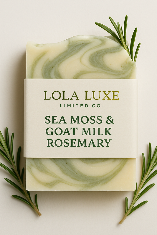 Sea Moss, Goat Milk & Rosemary Soap – Nourishing Handmade Bar for Sensitive, Balanced Skin | Lola Luxe Limited Co.