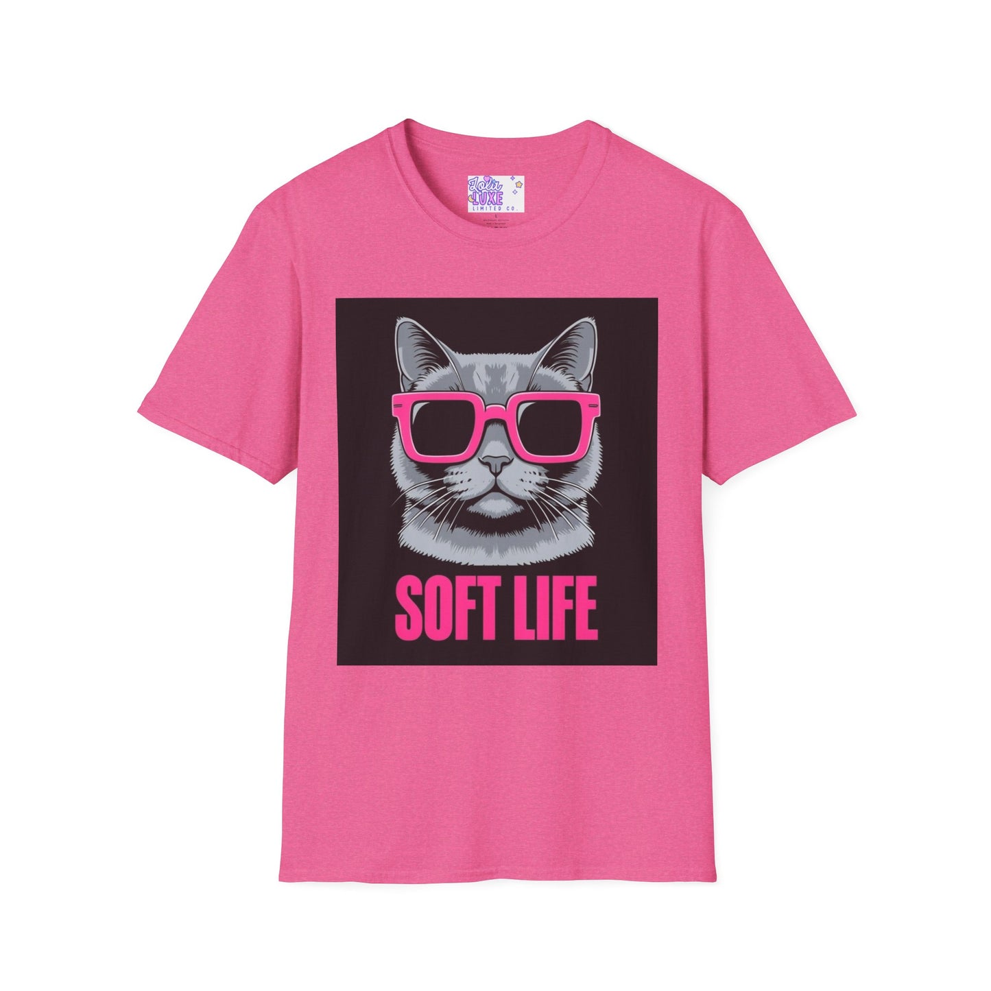 Cool Cat Softstyle T-Shirt | Soft Life Design for Animal Lovers