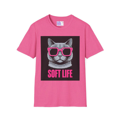 Cool Cat Softstyle T-Shirt | Soft Life Design for Animal Lovers