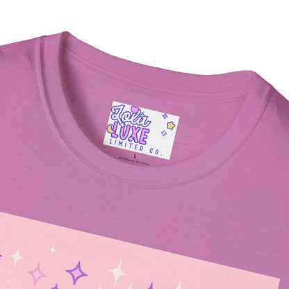 Currently Manifesting Unisex Softstyle Glam Tee - Positive Vibes for Dreamers & Creatives