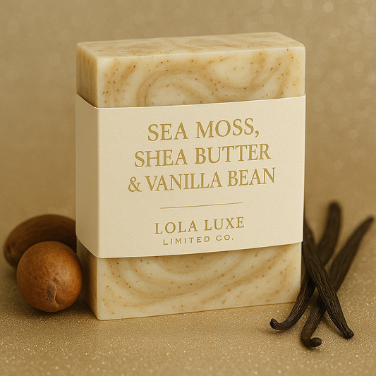 Sea Moss, Shea Butter & Vanilla Bean Soap – Nourishing Handmade Bar for Soft, Hydrated Skin | Lola Luxe Limited Co.