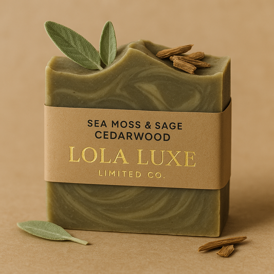 Sea Moss Soap with Sage & Cedarwood – Purifying & Grounding Bar