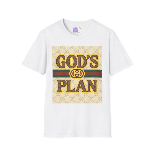God's Plan Unisex Softstyle Glam Tee - Casual Inspirational Apparel