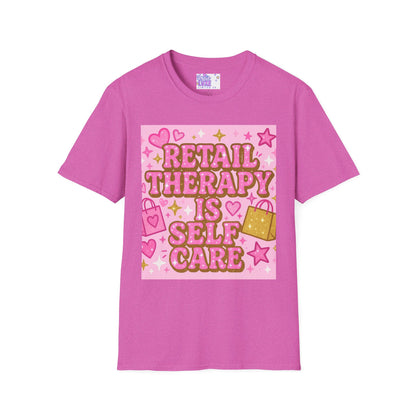 Retail Therapy Unisex Softstyle T-Shirt - Self Care Glam Tee