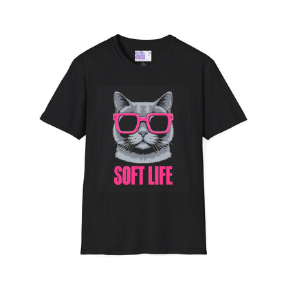 Cool Cat Softstyle T-Shirt | Soft Life Design for Animal Lovers