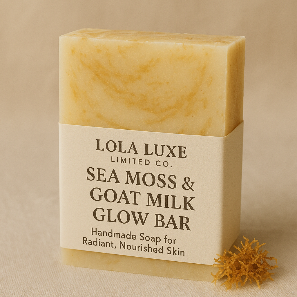 Sea Moss & Goat Milk Glow Bar – Handmade Soap for Radiant, Nourished Skin