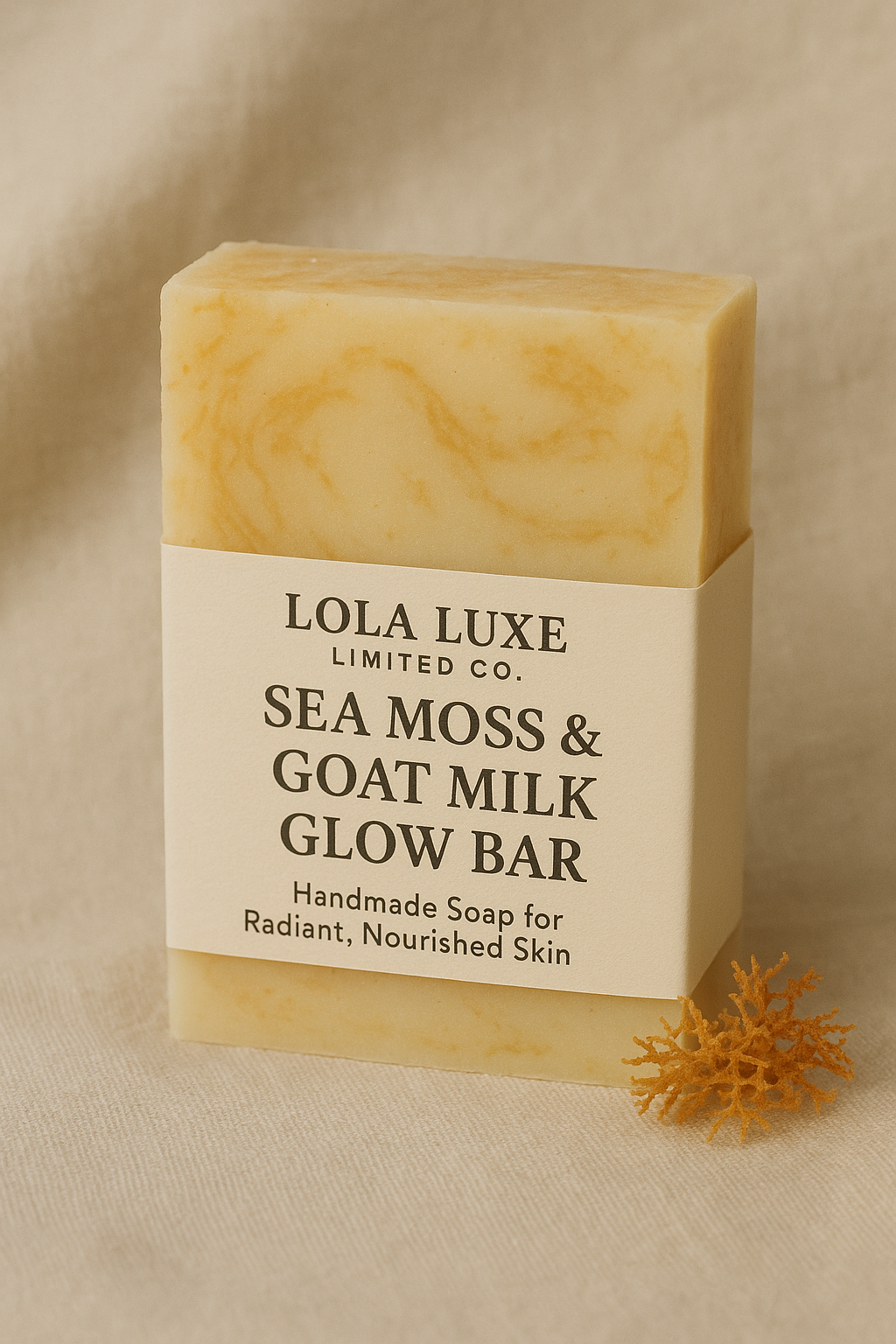 Sea Moss & Goat Milk Glow Bar – Handmade Soap for Radiant, Nourished Skin