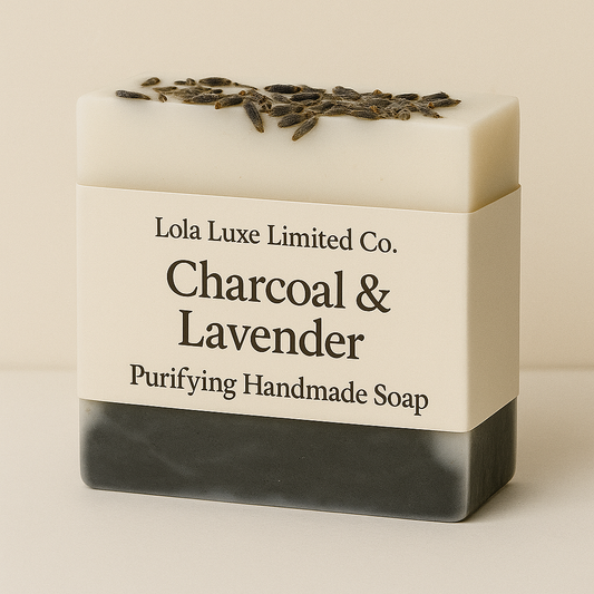 Charcoal & Lavender Purifying Handmade Soap 🌿