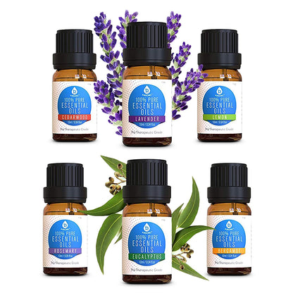 6 Pack of 100% Pure Essential Aromatherapy Oils