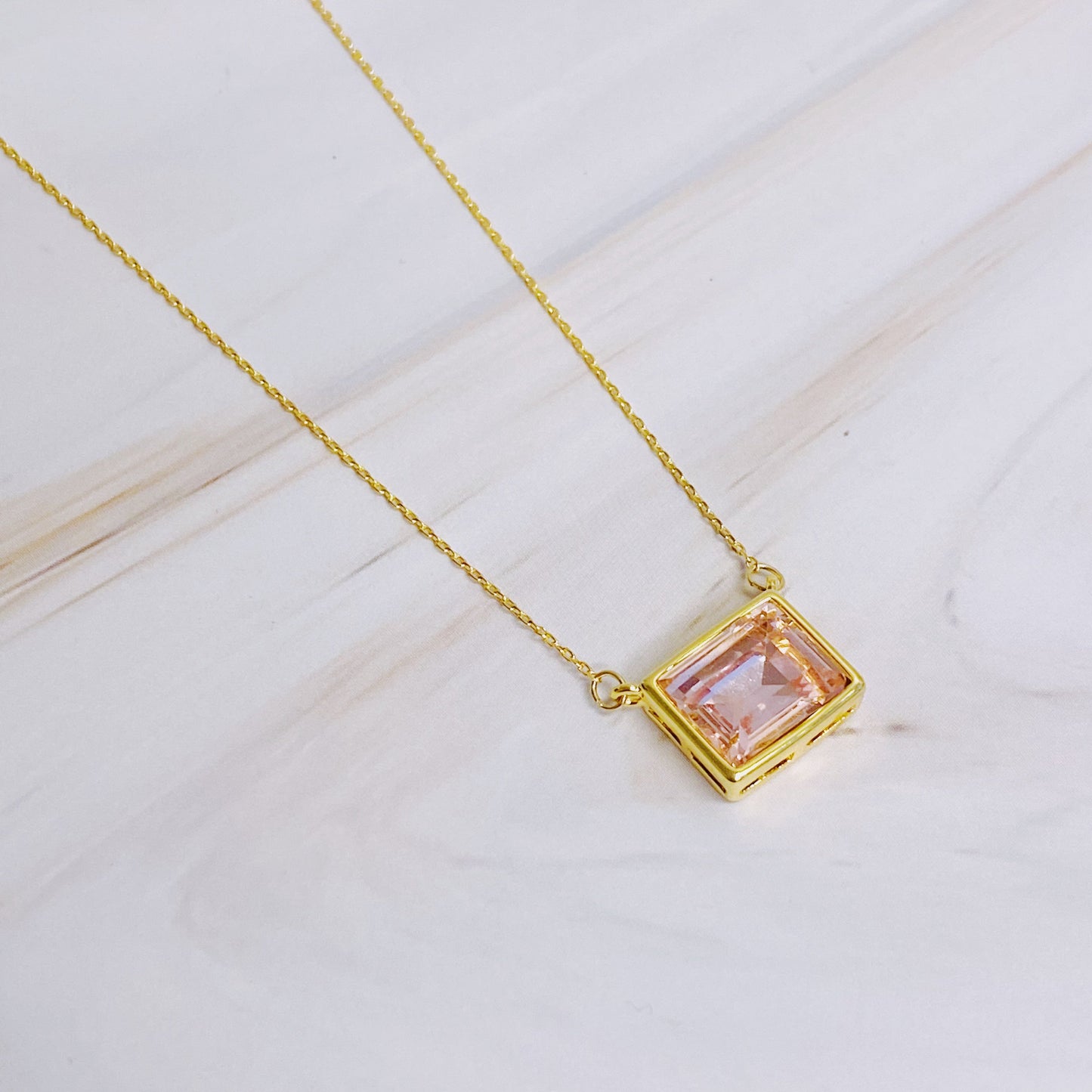 Sweet Square Pendant Necklace