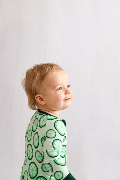 Lime Green Baby Romper