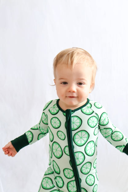 Lime Green Baby Romper