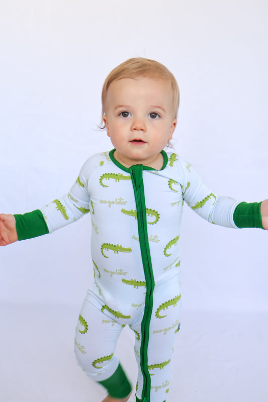 See Ya Later Alligator Bamboo Romper