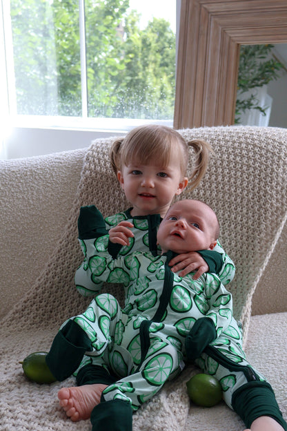 Lime Green Baby Romper