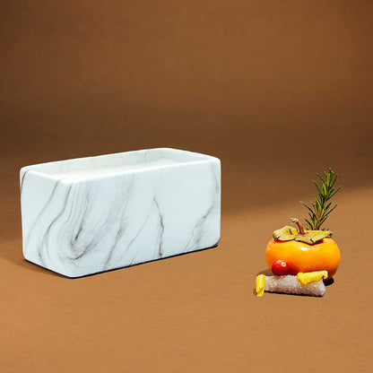 White Marble Prism Candle 24oz (Clearance)