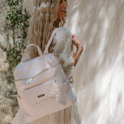 Monaco Diaper Bag | Pastel Pink