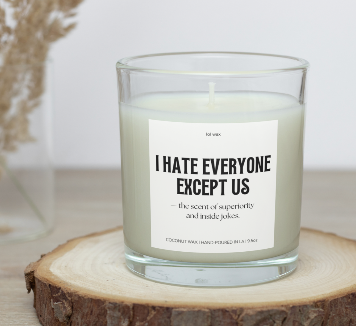 I HATE EVERYONE EXCEPT US, candle