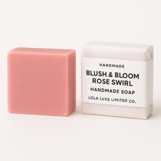 Blush & Bloom Rose Swirl Handmade Soap