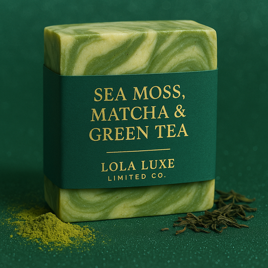 Sea Moss, Matcha & Green Tea Soap – Antioxidant-Rich Handmade Bar for Clear, Energized Skin | Lola Luxe Limited Co.