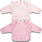 Long Sleeve Ruffle Angel Bibs - Peach Blush & Peony 2 Pack Bundle