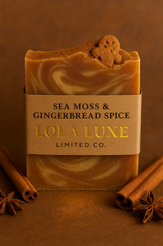 Sea Moss Soap with Gingerbread Spice – Cozy Holiday Glow Bar