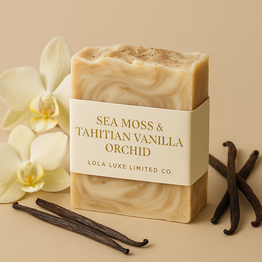 Sea Moss & Tahitian Vanilla Orchid Soap – Nourishing Handmade Bar with a Soft Floral Vanilla Scent | Lola Luxe Limited Co.