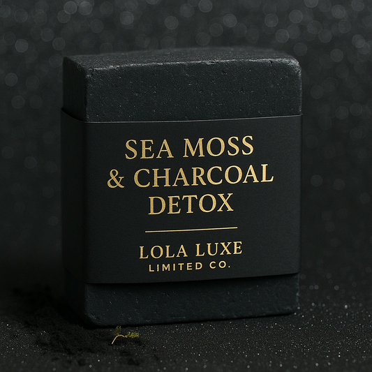 Sea Moss & Charcoal Detox Soap – Deep Cleansing Handmade Bar for Oily & Acne-Prone Skin | Lola Luxe Limited Co.