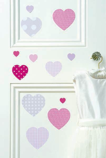 Pink Hearts Wall Decals