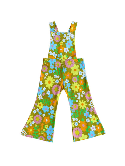 1960s Flower Power Overalls