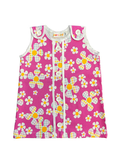 Pink Flower Power Mod Dress